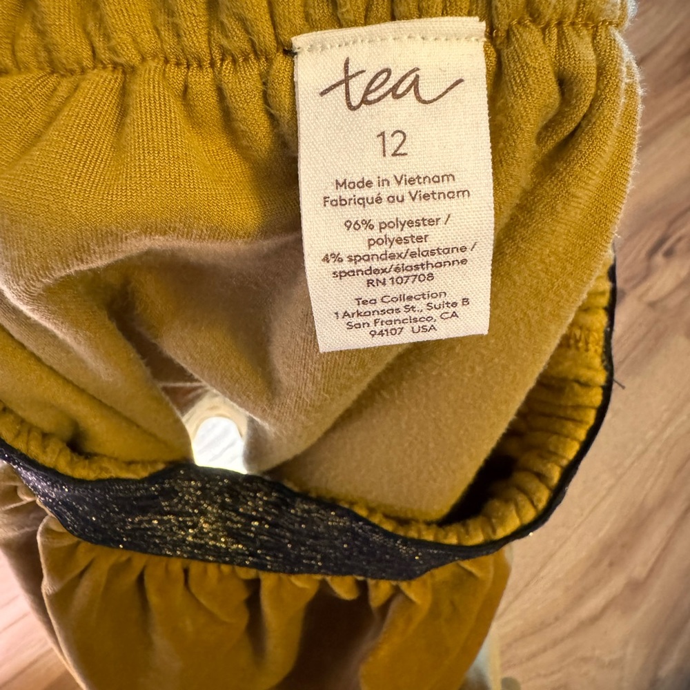 TEA Gold Velvet Skirt